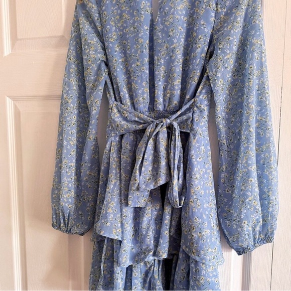 Japna Blue Floral Mini Dress - Picture 7 of 8